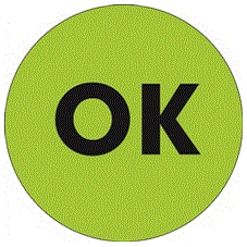 OK Fluorescent Green Labels
